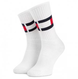 TOMMY HILFIGER - biele ponožky s logom