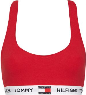 TOMMY HILFIGER - Logo červená braletka z organickej bavlny