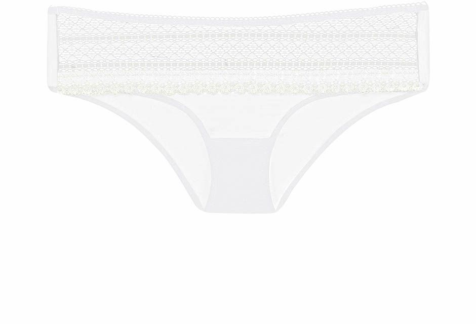 DKNY - Lace biele luxusné čipkované nohavičky