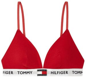 TOMMY HILFIGER -  Tommy cotton červená podprsenka s jemnou výstužou a nastaviteľnými ramienkami