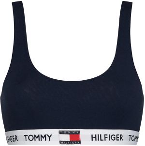 TOMMY HILFIGER - Tommy cotton tmavomodrá braletka z organickej bavlny