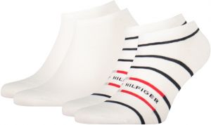 TOMMY HILFIGER - 2PACK Breton stripe biele členkové ponožky