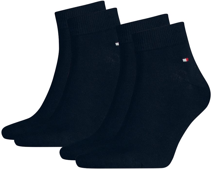 TOMMY HILFIGER - 2PACK TH men dark navy quarter ponožky