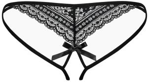 Čierne crotchless nohavičky Picantina galéria