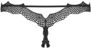 Čierne crotchless tangá Bravelle galéria