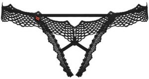 Čierne crotchless tangá Bravelle galéria