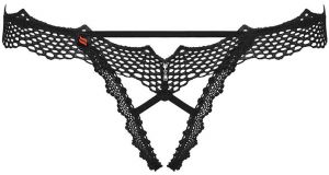 Čierne crotchless tangá Bravelle galéria