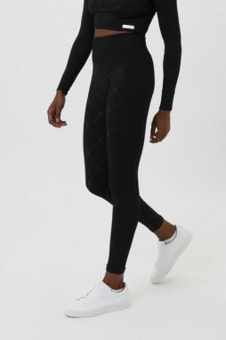 Čierne vzorované legíny Sthlm Seamless Block Tights