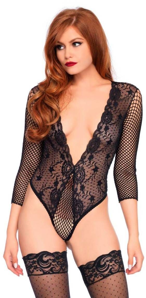 Čierne čipkované-sieťované body 89220
