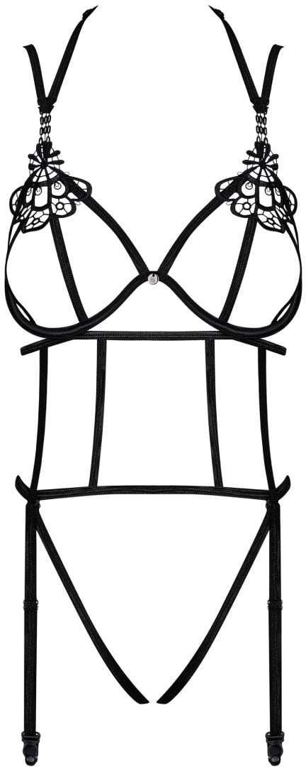 Čierne open-bra body Badossa