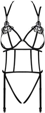 Čierne open-bra body Badossa