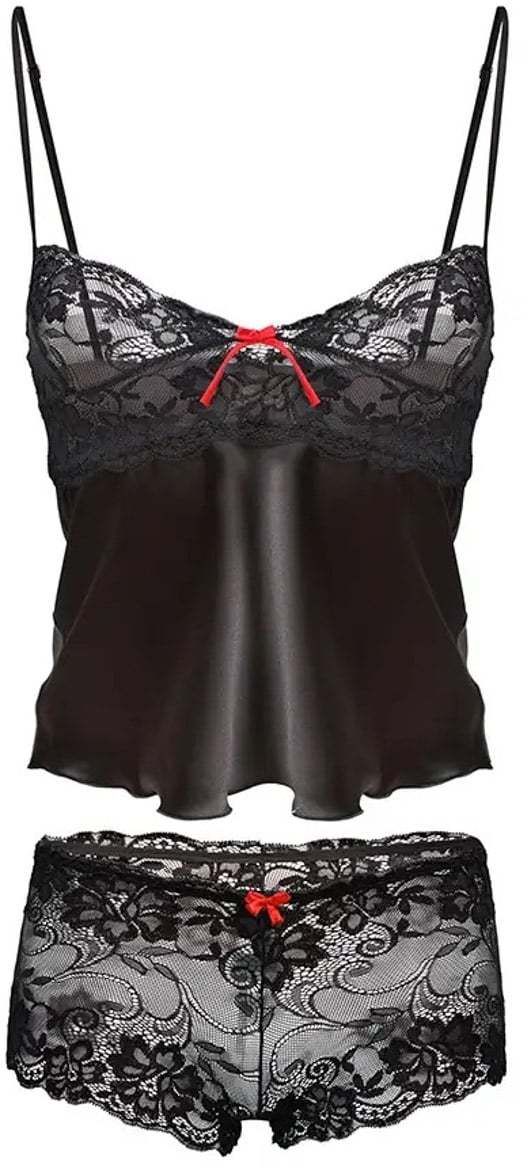 Čierny set tielko + boxerky Aga