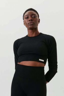 Čierny crop-top Sthlm Seamless