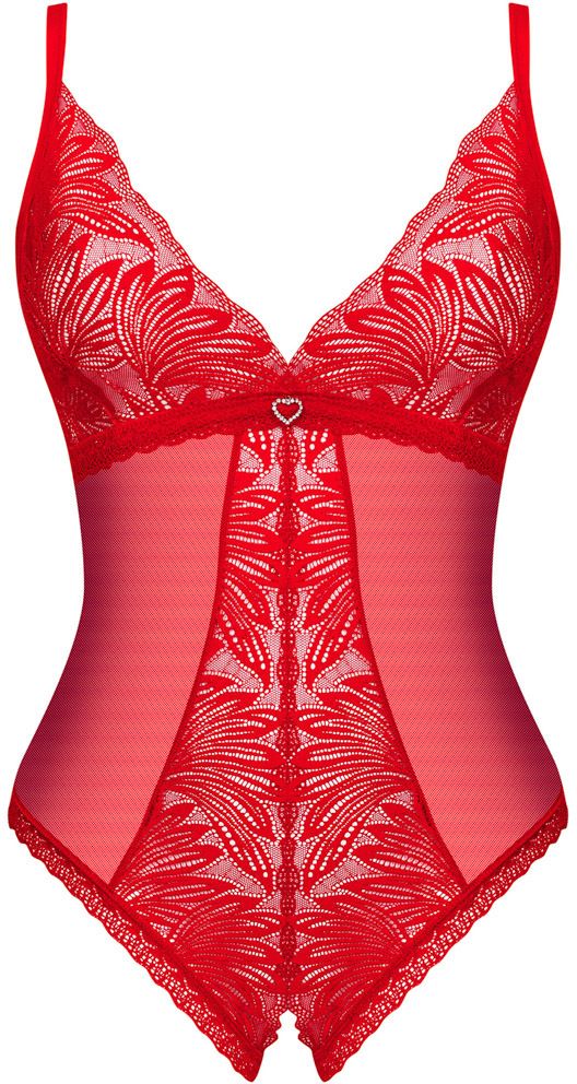 Červené crotchless body Chilisa