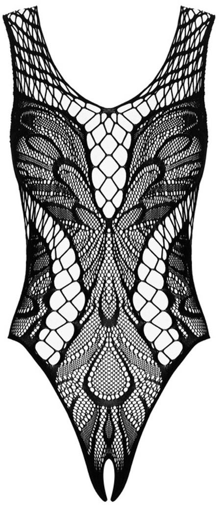 Čierne crotchless body B138