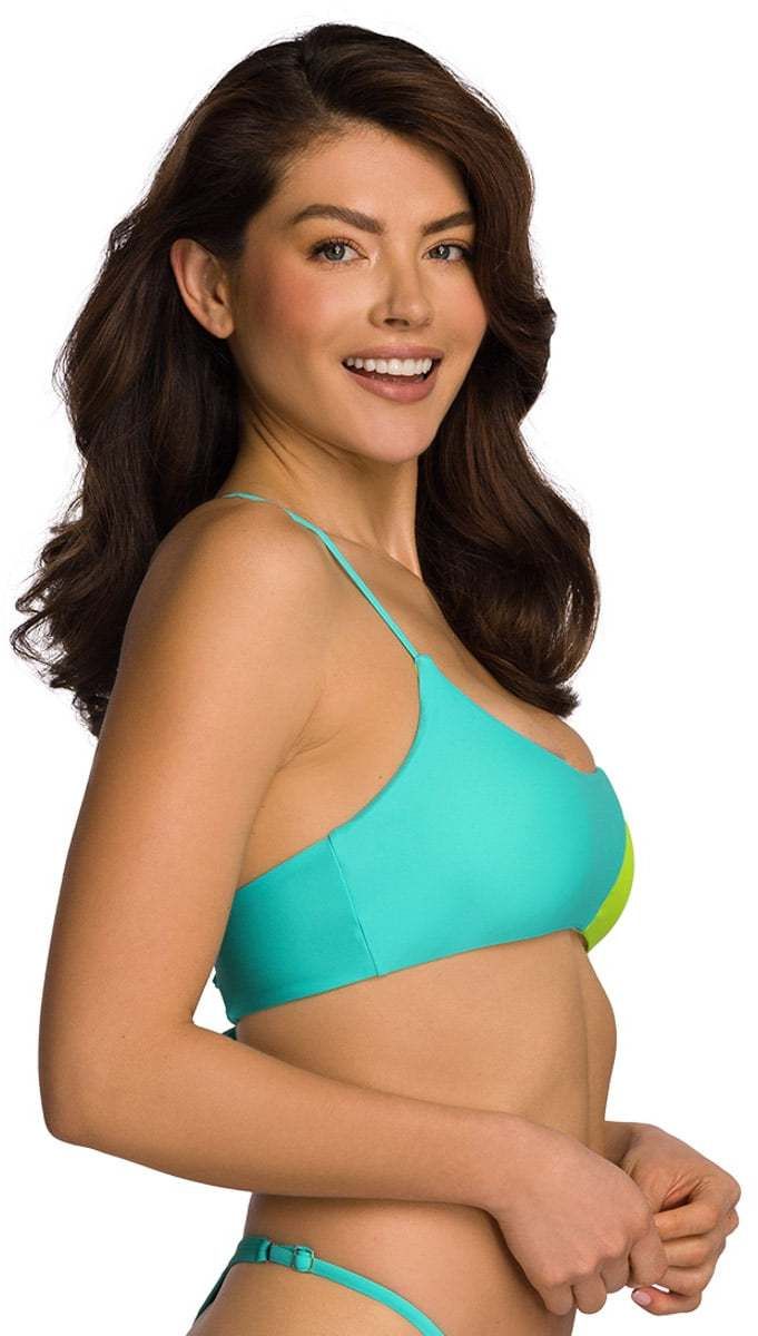 Neónovo tyrkysová plavková bralette podprsenka Relleciga Aqua Blue