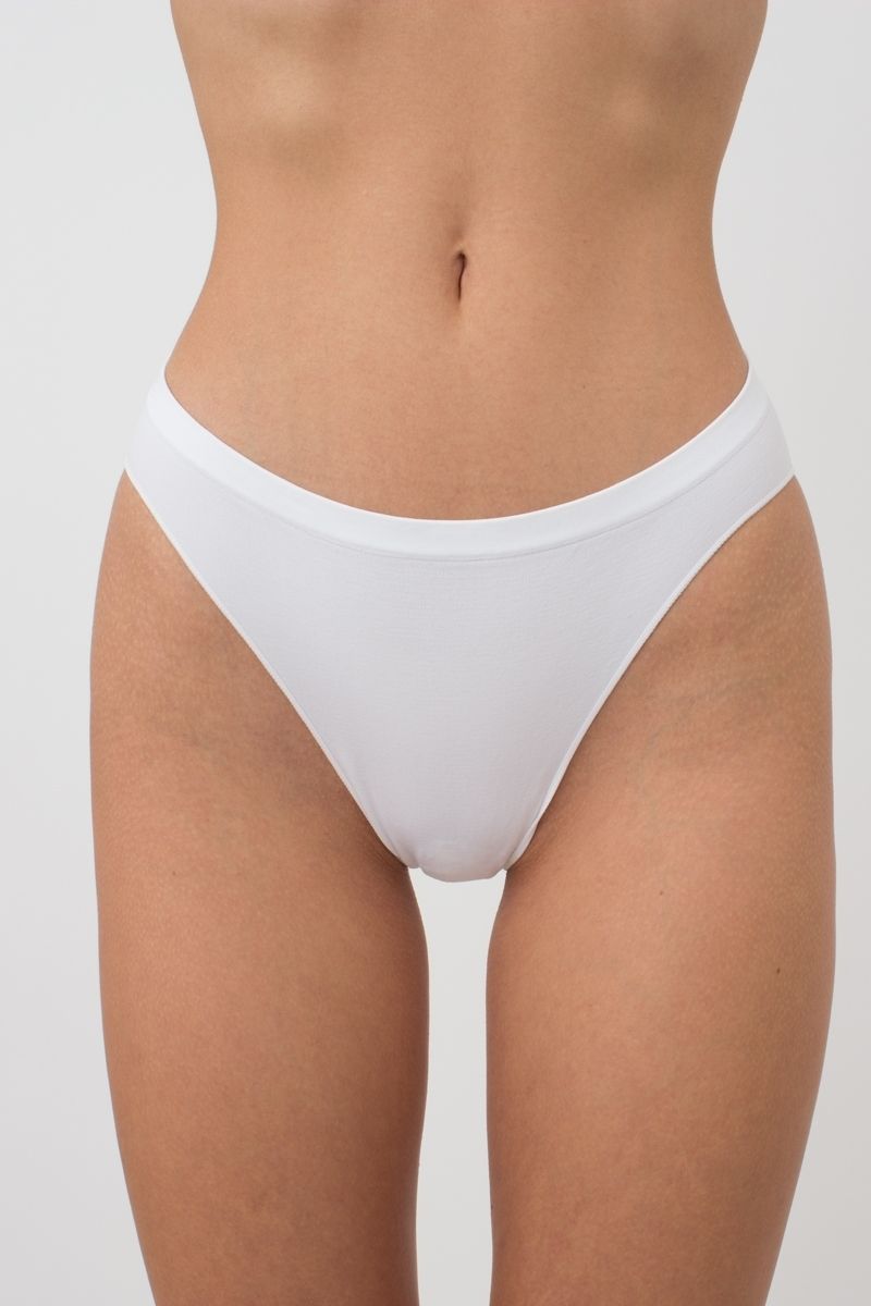 Biele nohavičky Hi-Leg Briefs