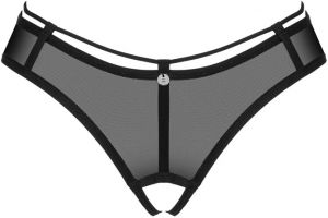 Čierne crotchless tango nohavičky Roxelia