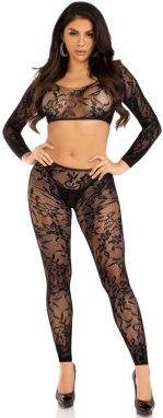 Čierny sieťovaný sexi set 89331