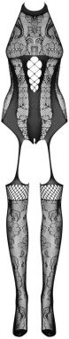 Čierne bodystockings F240
