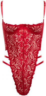 Červené open-bra body Blake