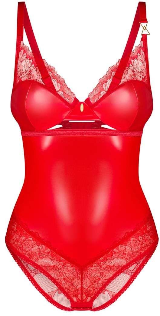 Červené čipkované body Aliosa