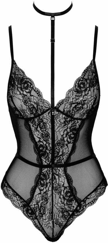 Čierne čipkované body KISS248