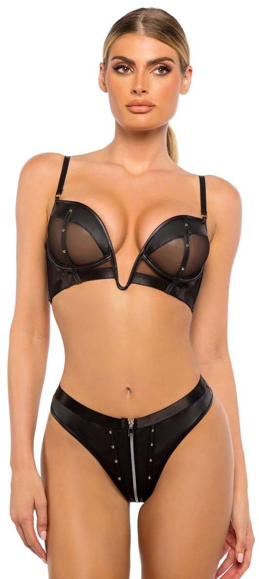 Čierny dvojdielny set Lust & Leather