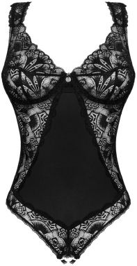 Čierne open-crotch body Donna Dream