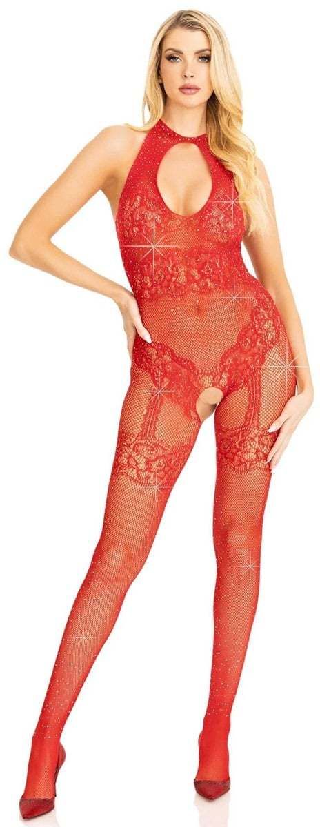 Červené bodystockings 89305