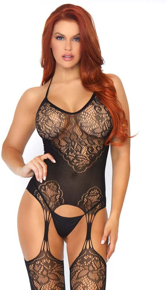 Čierne bodystockings 89336