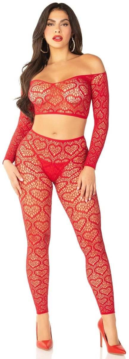 Červený dvojdielny sexi set 89337