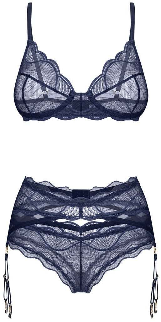 Tmavomodré trojdielny set Nighty Blue