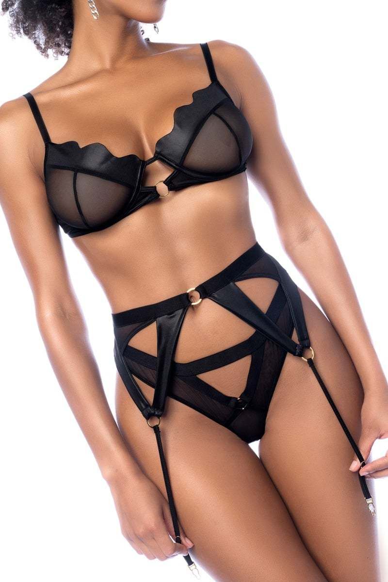 Čierny trojdielny set 2767