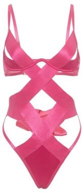Fuchsiové strap body Lace