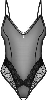 Čierne crotchless body Blomentis