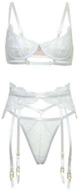 Biely trojdielny set Portia