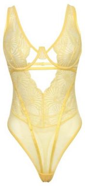 Svetložlté body s čipkou Tiana