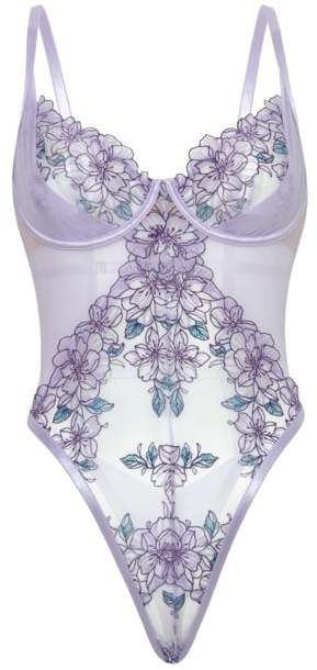 Svetlofialové body s čipkou Lavender