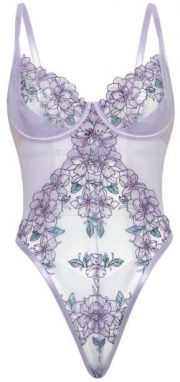 Svetlofialové body s čipkou Lavender