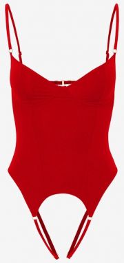 Červené crotchless body Rossa
