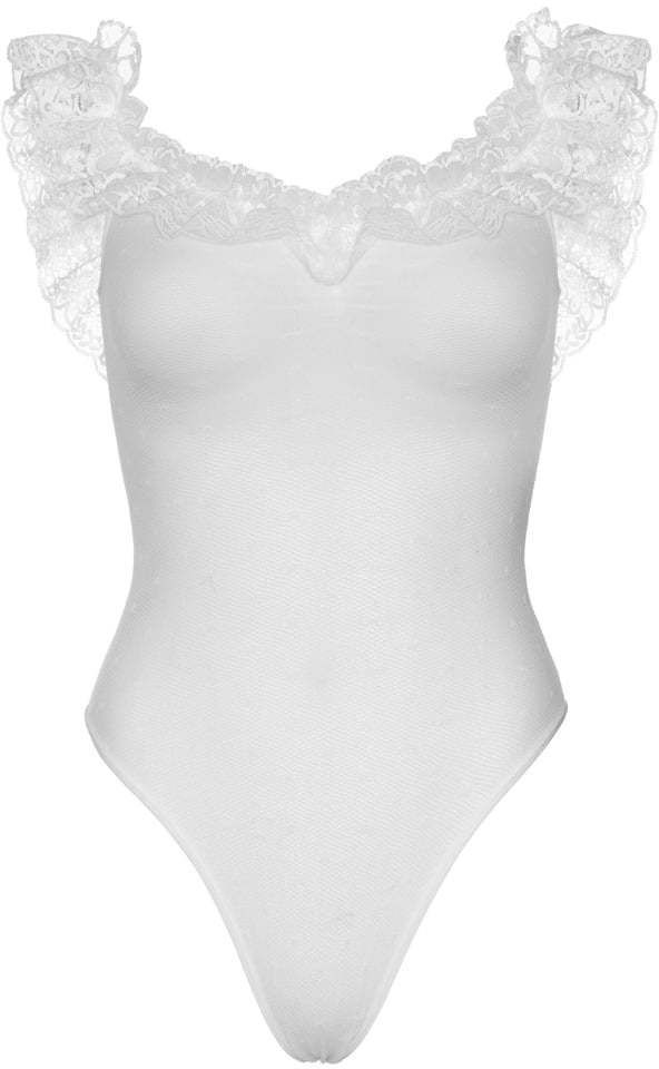 Biele body s čipkou 89269