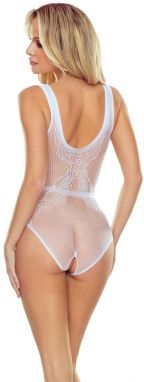 Biele crotchless body BS115