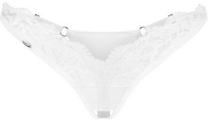 Biele crotchless tangá Arrowel