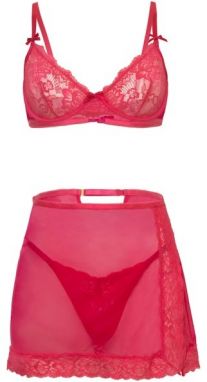 Fuchsiový trojjdielny set Britt