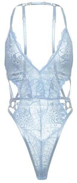 Svetlomodré čipkované body Lina