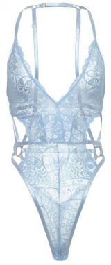 Svetlomodré čipkované body Lina