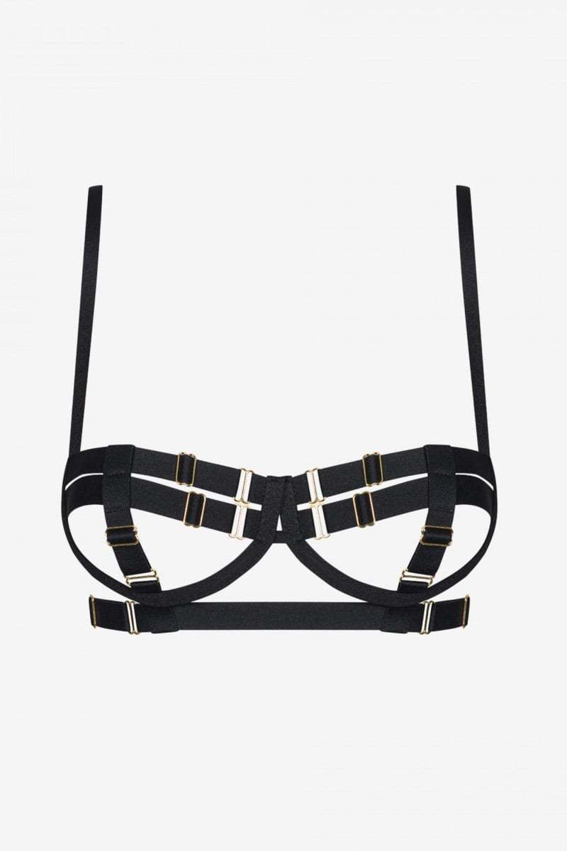 Čierna open-bra podprsenka Alessia