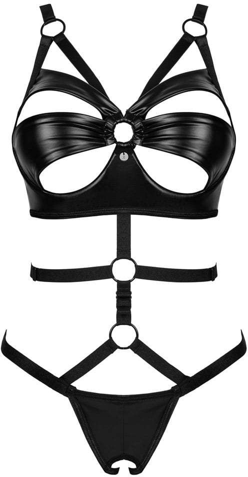 Čierne crotchless body Armares