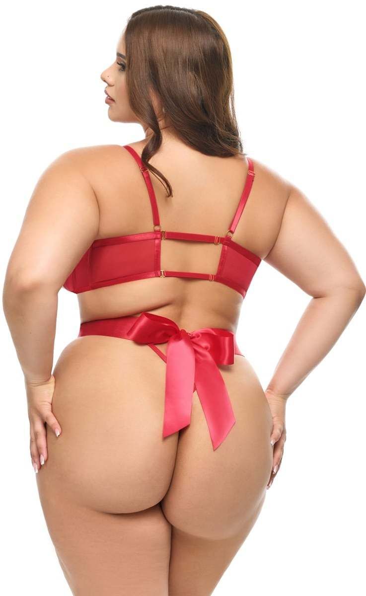 Červené strap body Lace Plus size